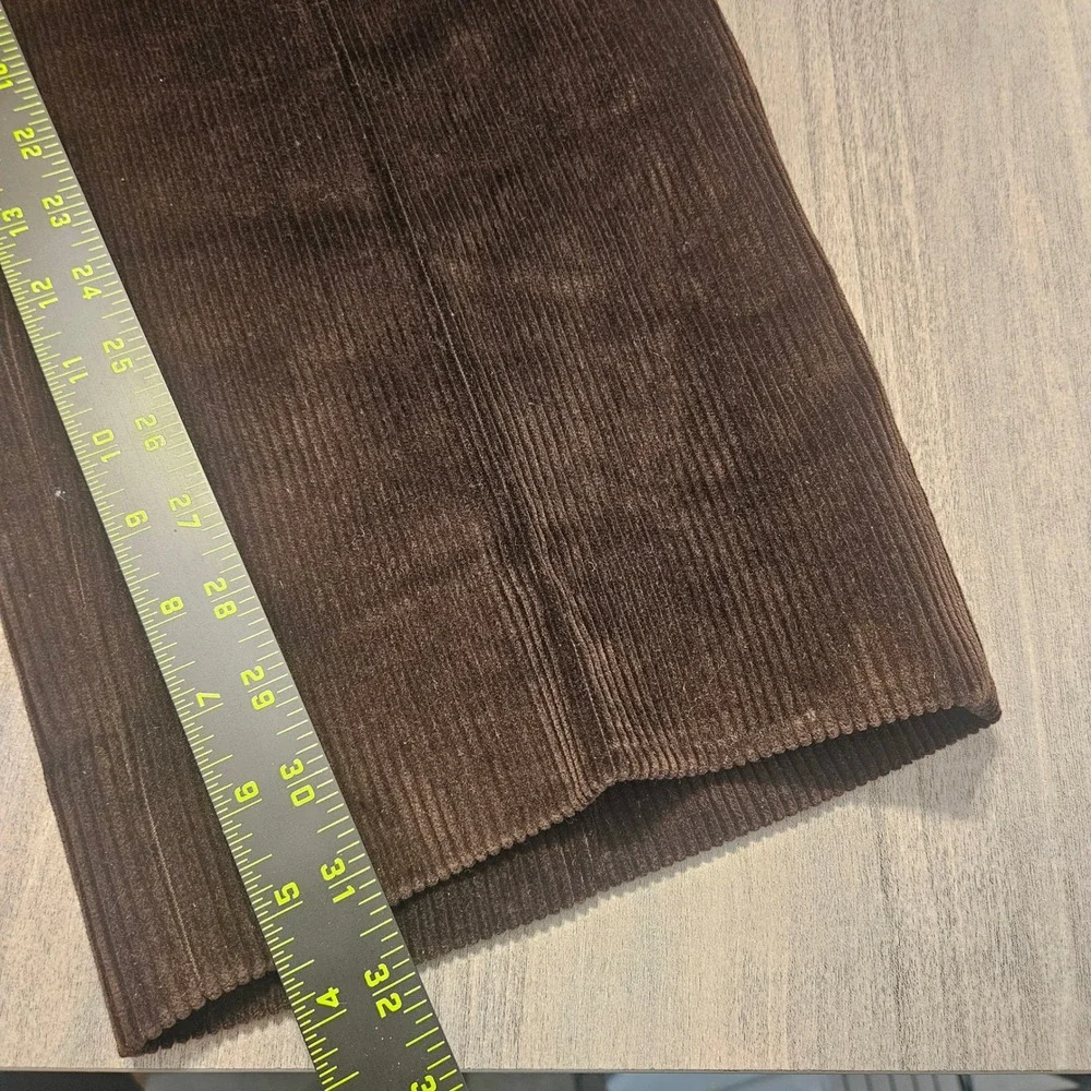 Orvis Brisbane Moss Corduroy Pants Mens 42 Brown Leather Trim Sporting Tradition